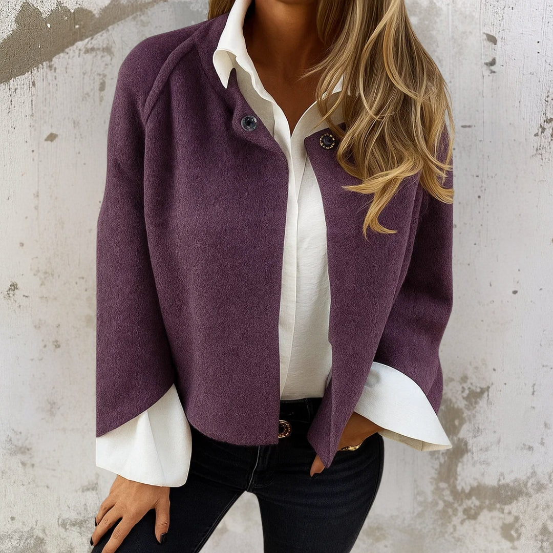 Judith | Chaqueta Corta Elegante con Aspecto de Cachemira para Mujer