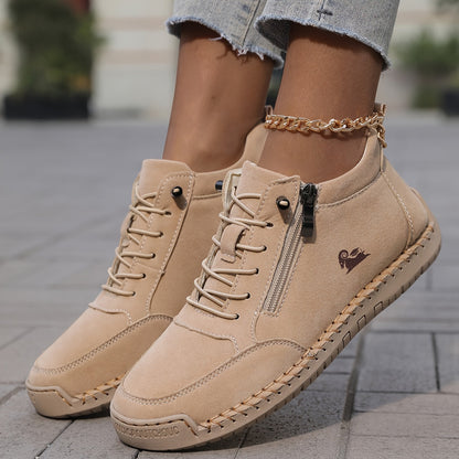 Zapatillas ortopédicas femeninas con cremallera, ligeras y cómodas