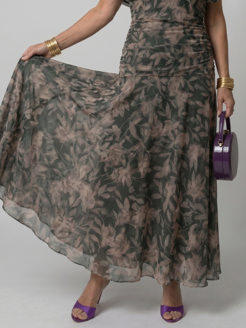 Vestido Off Shoulder Midi Fluido | Estilo Elegante para Mujer
