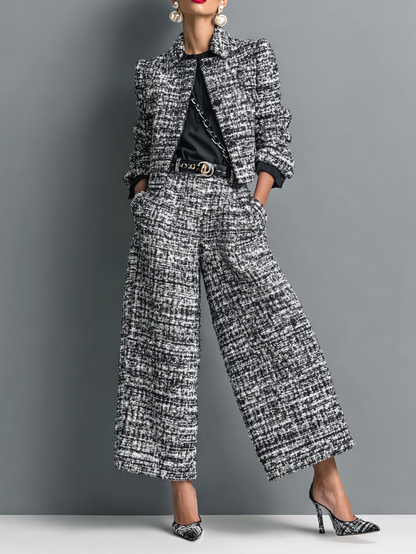 Conjunto de chaqueta de manga larga y pantalones informales, cómodo y moderno para el uso diario