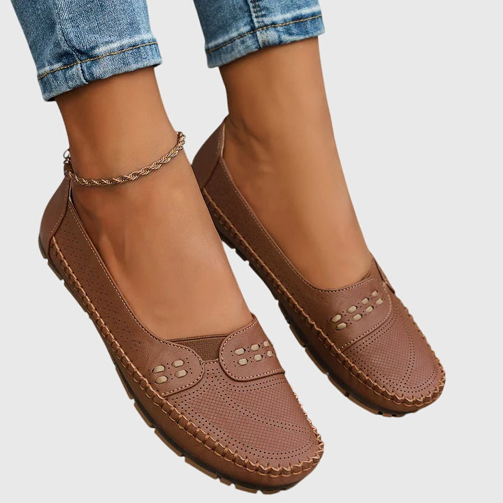 Zapatos ortopédicos tipo mocasín con plantilla ergonómica y suela flexible para mujer, cómodos y versátiles para uso diario o trabajo