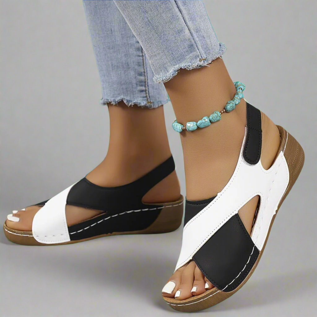 Sandalias ortopédicas con soporte ergonómico y suela acolchada para mujer, cómodas y versátiles para verano