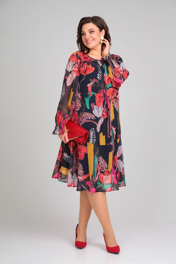Vestido Estampado Floral Elegante Estilo Romántico