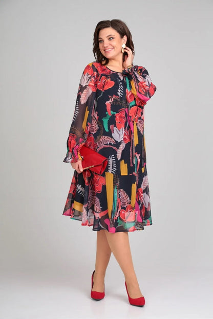 Vestido Estampado Floral Elegante Estilo Romántico