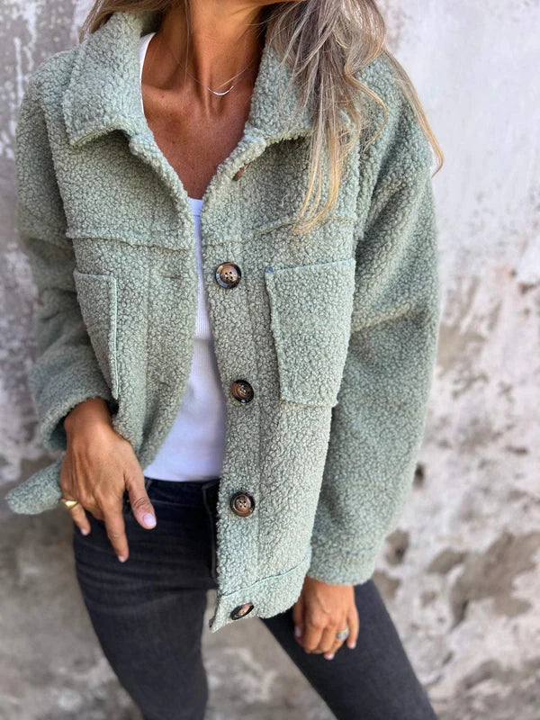 Elena | Chaqueta de Dama con Botones y Cuello Clásico para Mujer