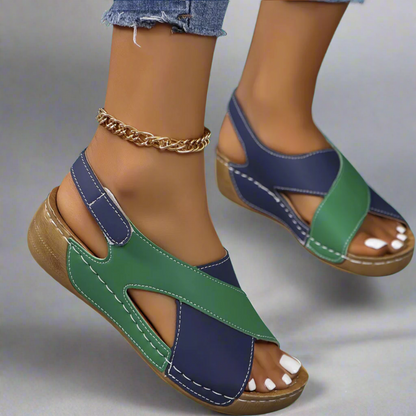 Sandalias ortopédicas con soporte ergonómico y suela acolchada para mujer, cómodas y versátiles para verano