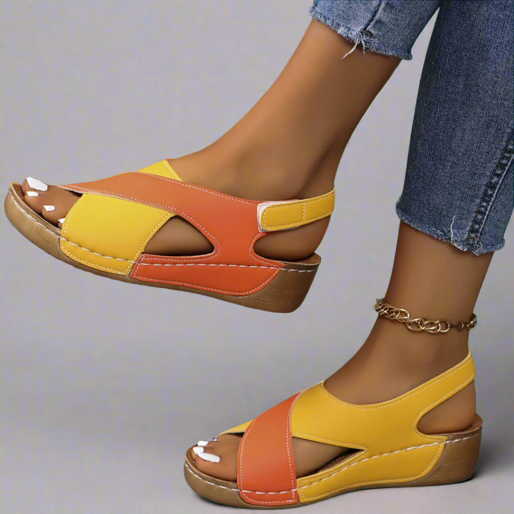 Sandalias ortopédicas con soporte ergonómico y suela acolchada para mujer, cómodas y versátiles para verano