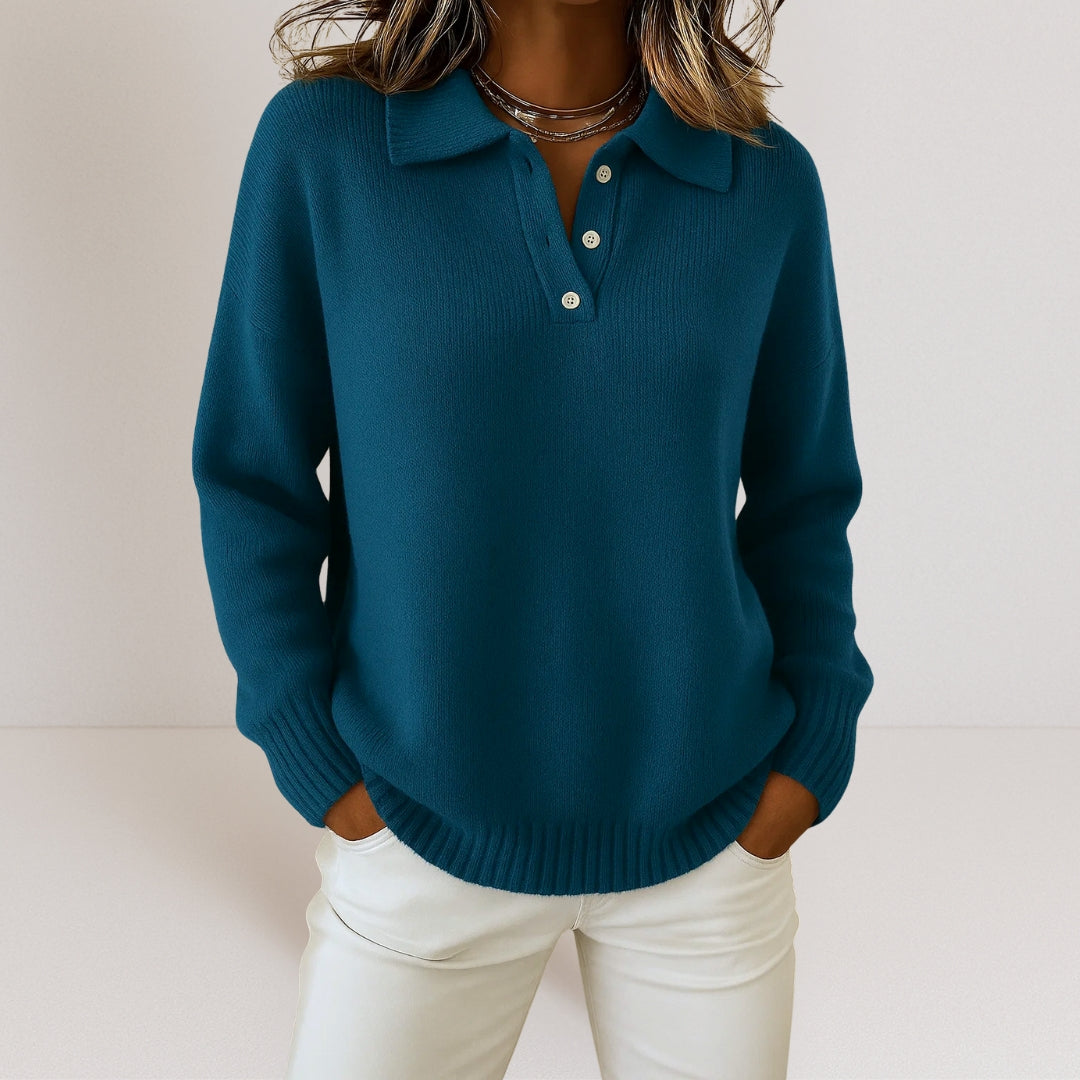 Olivia | Jersey de Punto Suave con Cuello para Mujer