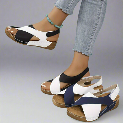 Sandalias ortopédicas con soporte ergonómico y suela acolchada para mujer, cómodas y versátiles para verano