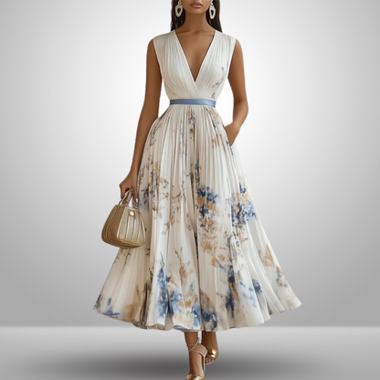 Vestido Maxi Sin Mangas Fluido Para Mujer - Perfecto Para Verano