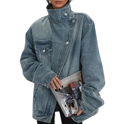 Cleo | Chaqueta Asimétrica Urbana con Botones para Mujer de Otoño e Invierno