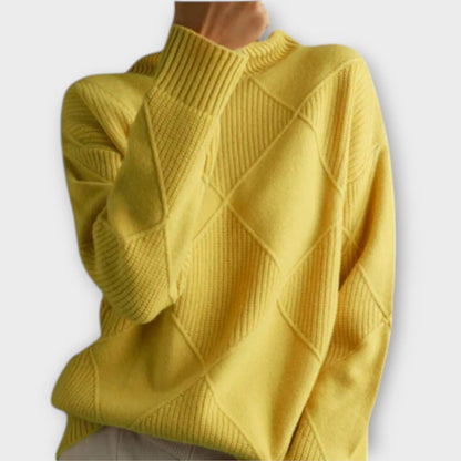 Melanie | Jersey de Punto con Cuello Alto para Mujer de Otoño Elegante