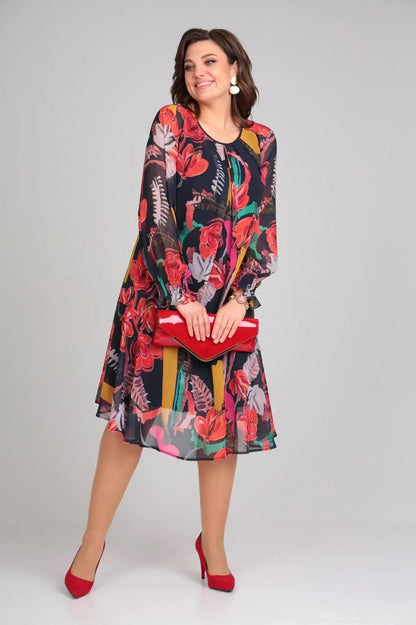Vestido Estampado Floral Elegante Estilo Romántico