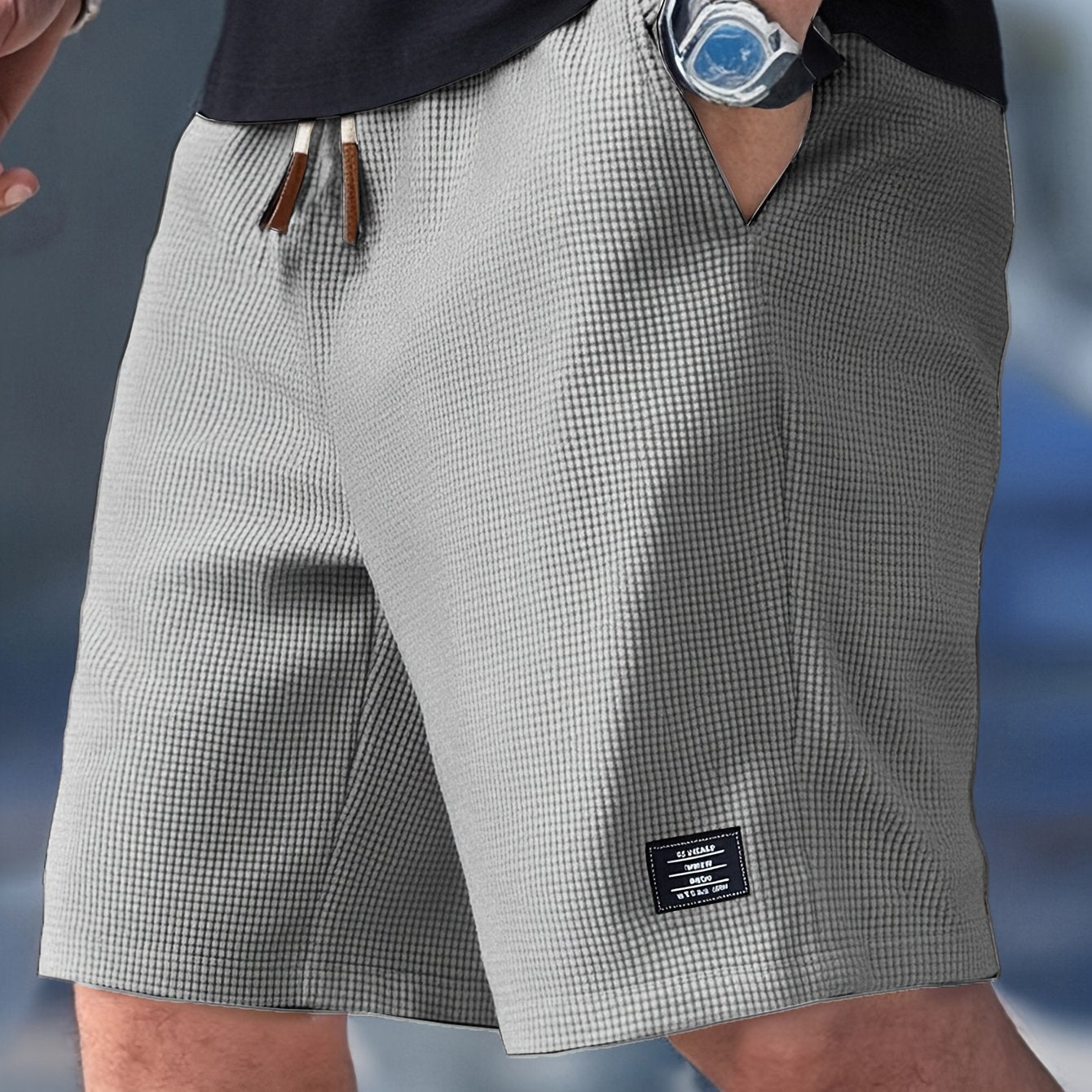 Pantalones cortos para hombre con diseño elegante y tejido transpirable, cómodos