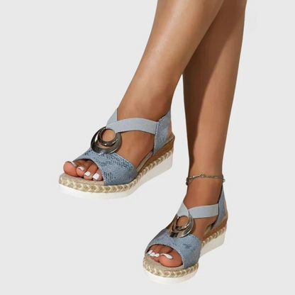 Sandalias ortopédicas con tiras ajustables, suela ergonómica y plataforma cómoda para mujer