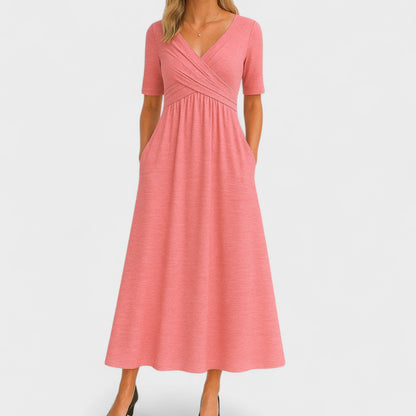Vestido midi elegante para mujer, ligero y sofisticado para fiesta u oficina