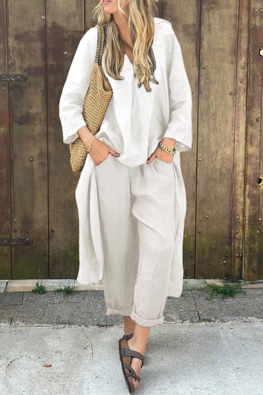 Conjunto elegante y cómodo para mujer, versátil y moderno para uso diario