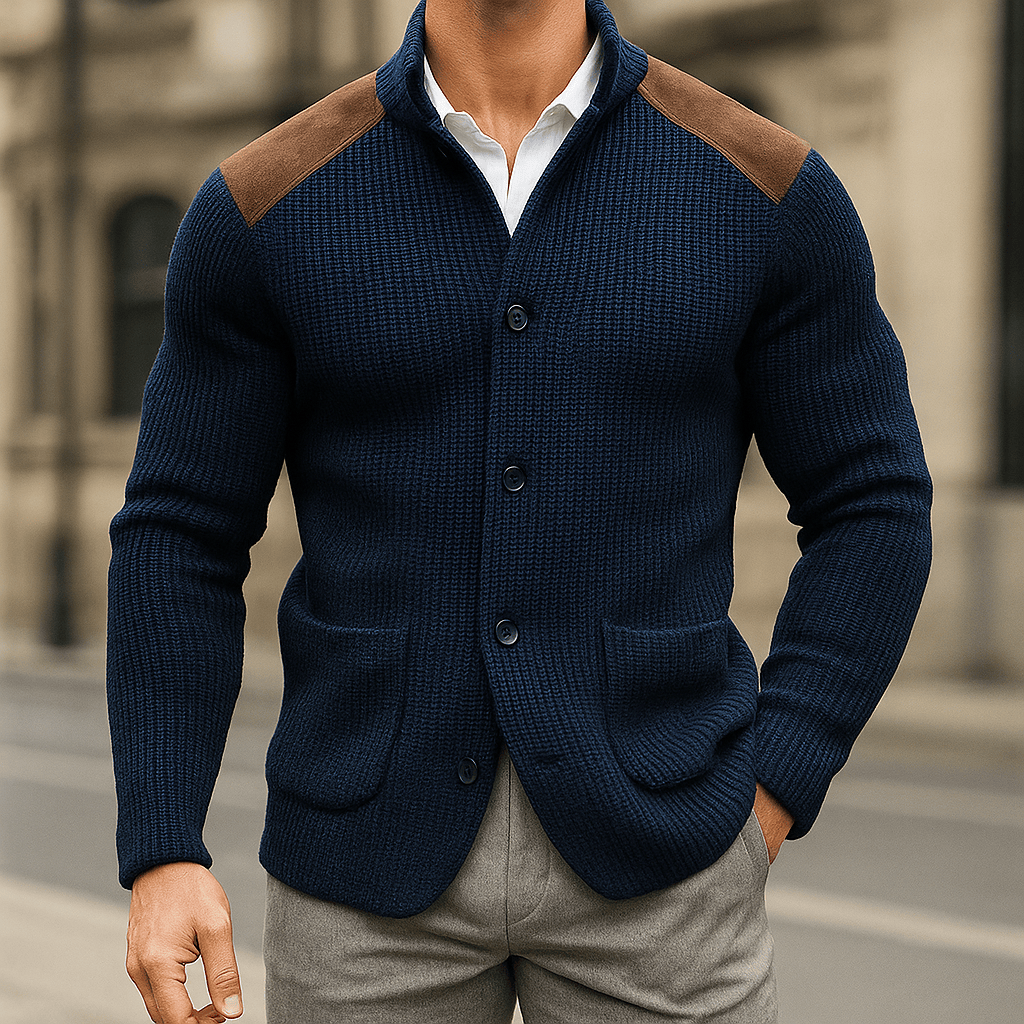 Sven | Chaleco de Punto con Estilo Moderno para Hombre de Otoño