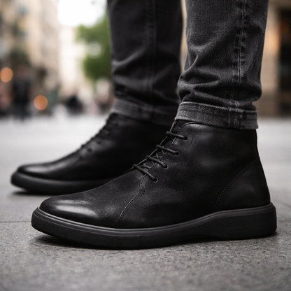 Zapatos elegantes de cuero para hombre con acabado refinado y estilo atemporal, ideales para looks formales