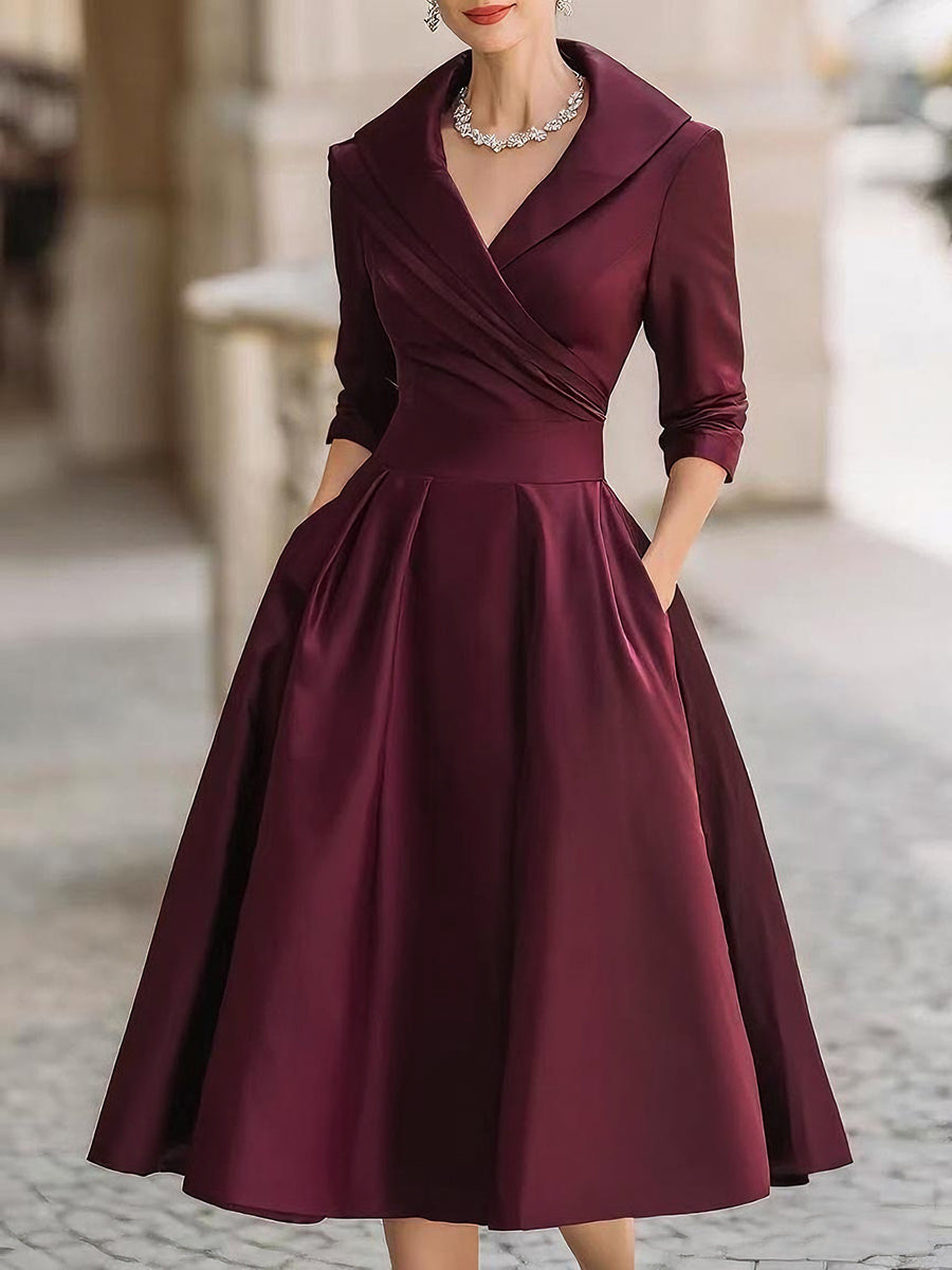 Vestido Midi Elegante Para Mujer - Sofisticado Y Versátil
