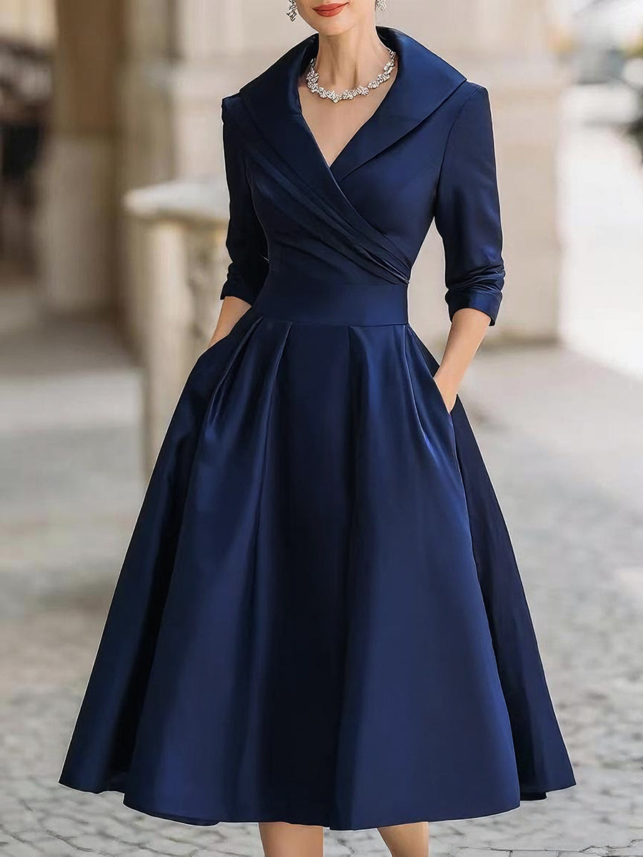 Vestido Midi Elegante Para Mujer - Sofisticado Y Versátil