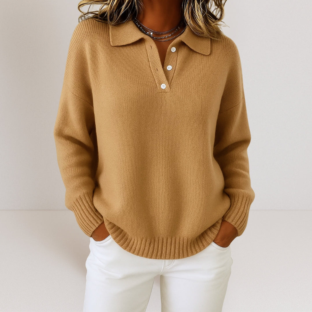 Olivia | Jersey de Punto Suave con Cuello para Mujer