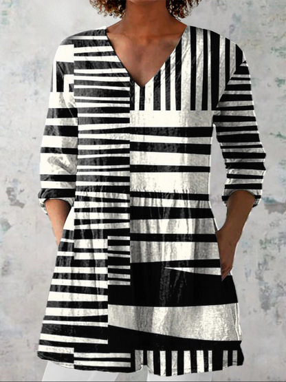 Quinn | Blusa Larga con Estampado Expressivo para Mujer