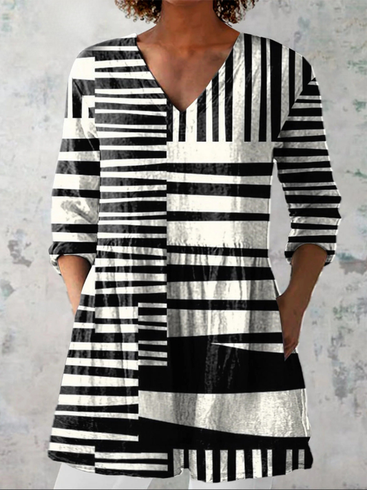 Quinn | Blusa Larga con Estampado Expressivo para Mujer