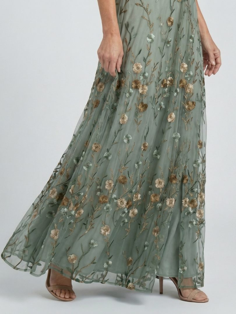 Vestido Maxi con Estampado Floral y Corte Fluido | Estilo Boho Elegante