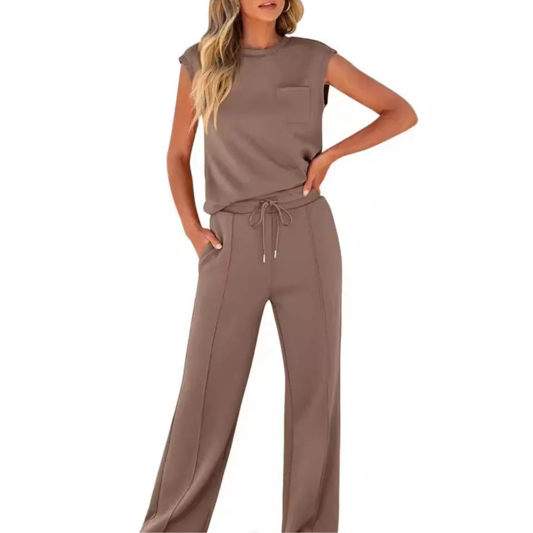 Conjunto de dos piezas de lino para mujer - fresco y elegante