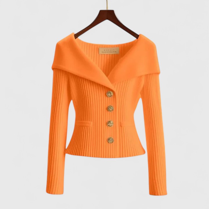 Blazer de punto elegante para mujer, cómodo y versátil para oficina