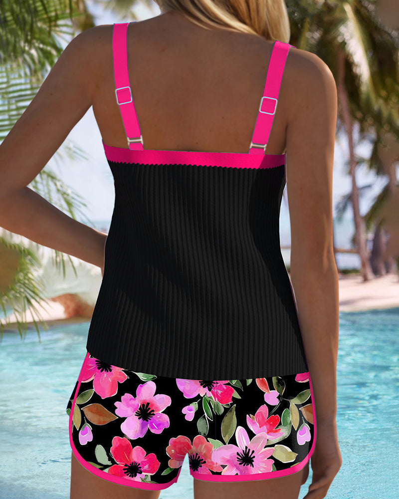 Conjunto de tankini elegante de dos piezas