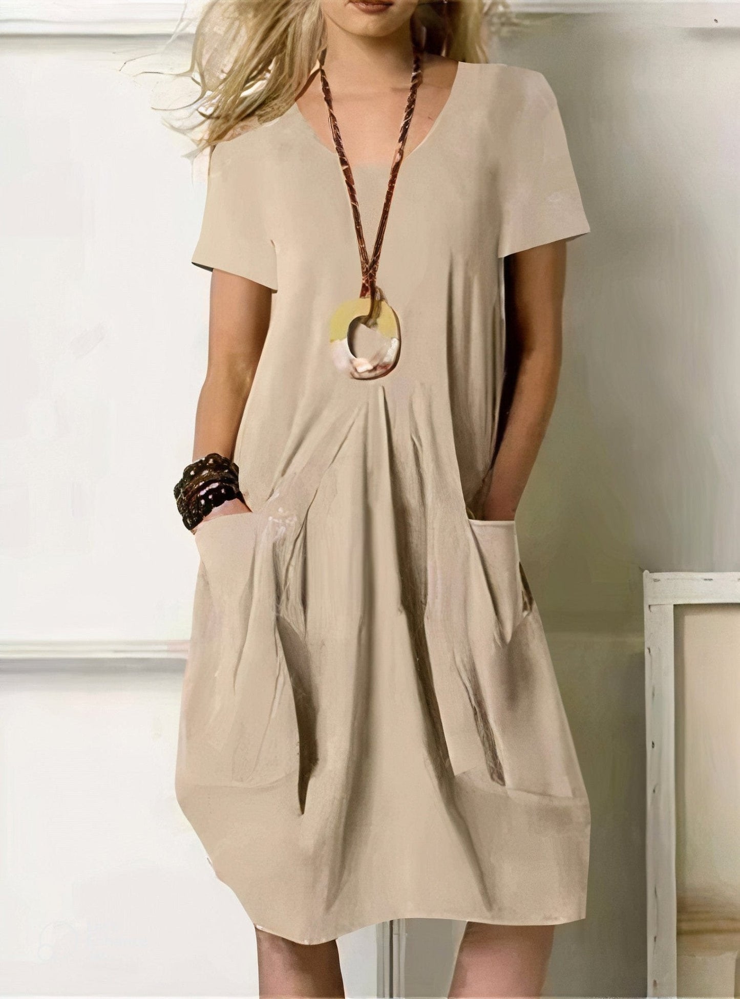 Vestido Fluido de Estilo Casual