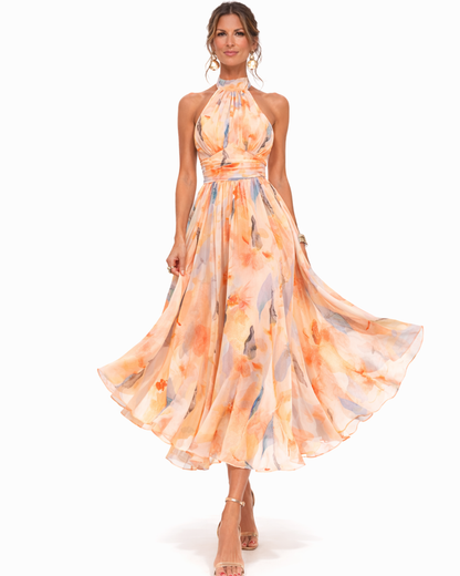 Vestido Halter Acuarela | Estilo Estival