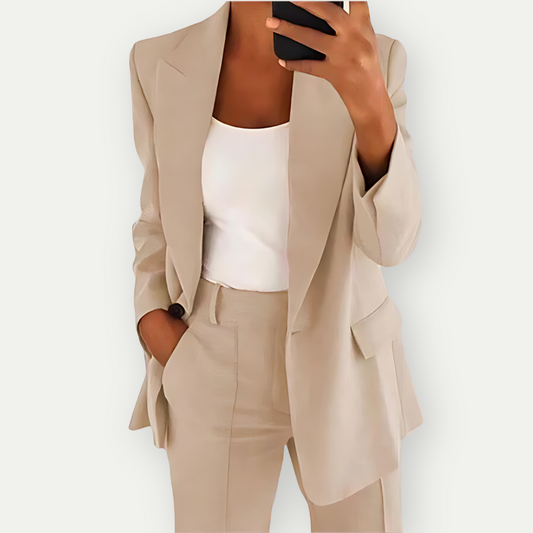 Nadia | Conjunto de Blazer y Chaleco Entallado para Mujer de Oficina