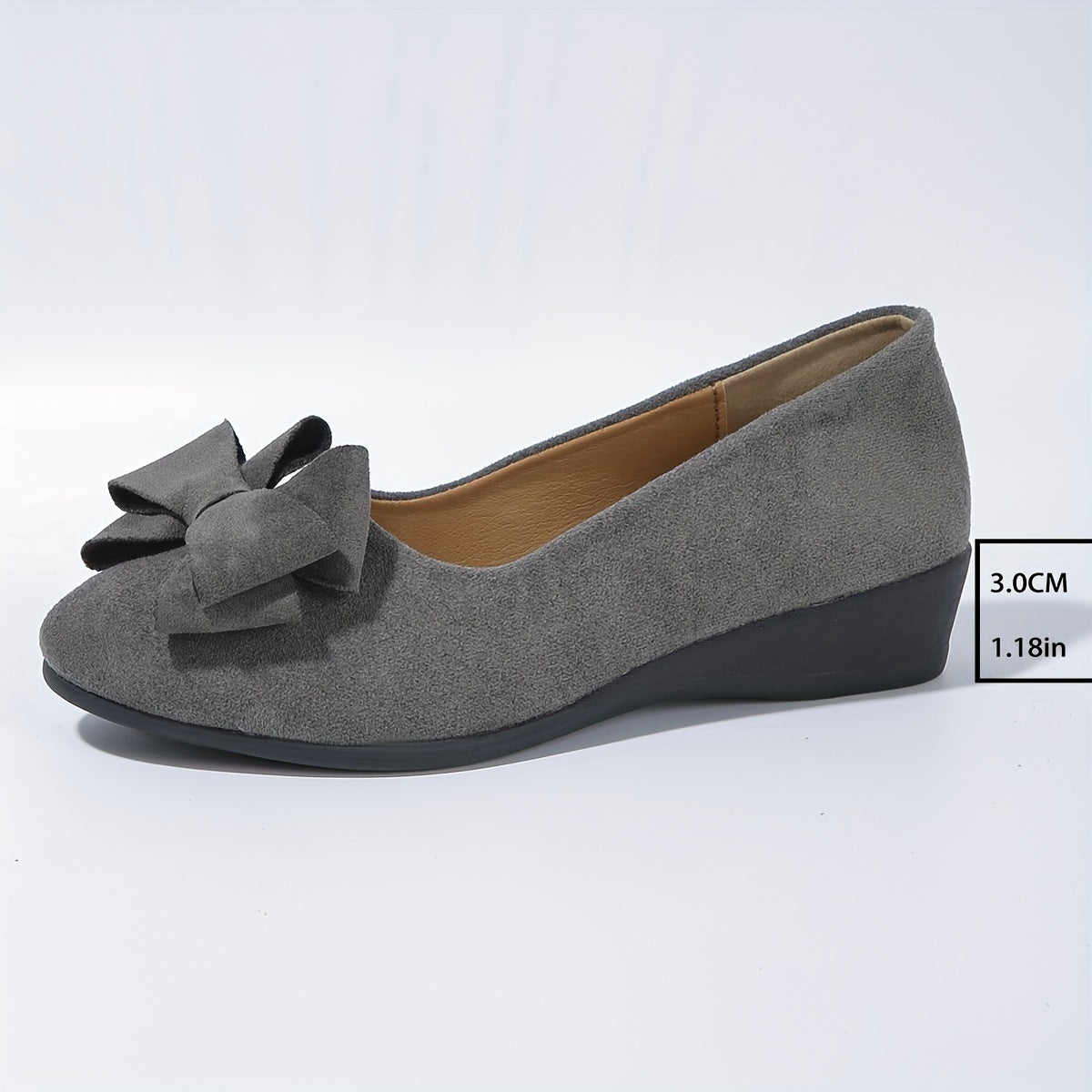 Zapatos planos ortopédicos con lazo decorativo y plantilla ergonómica para mujer, cómodos y elegantes para uso diario u oficina