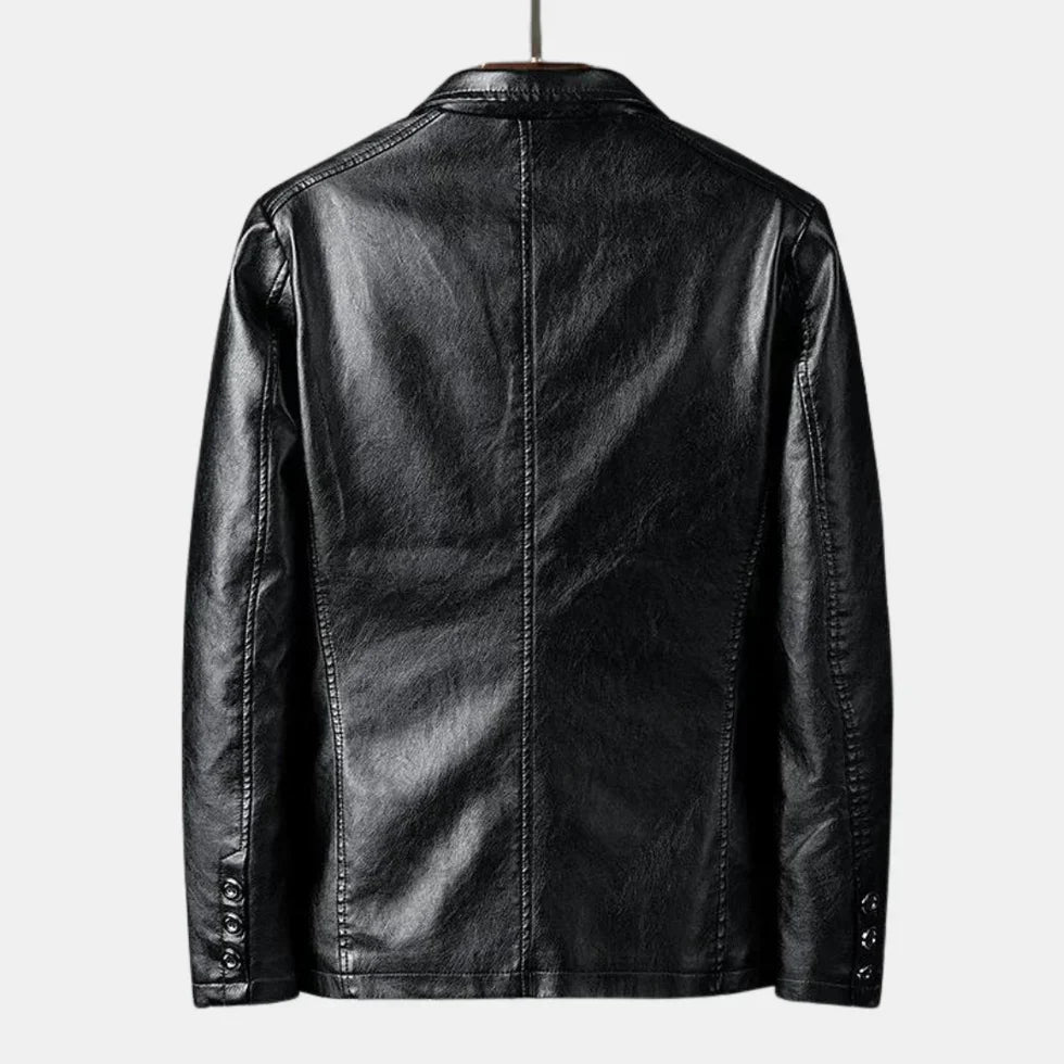 Chaqueta de piel hombre, estilo retro y sofisticado