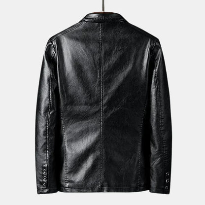 Chaqueta de piel hombre, estilo retro y sofisticado