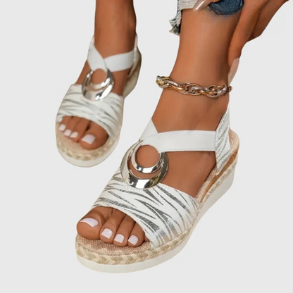 Sandalias ortopédicas con tiras ajustables, suela ergonómica y plataforma cómoda para mujer