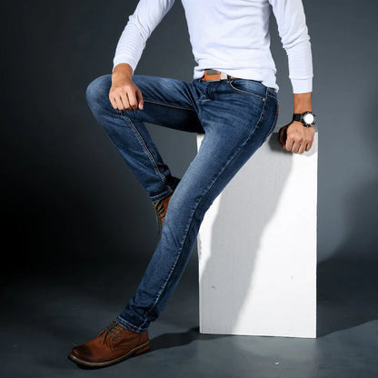 Pantalones vaqueros stretch premium para hombre, ajuste cómodo