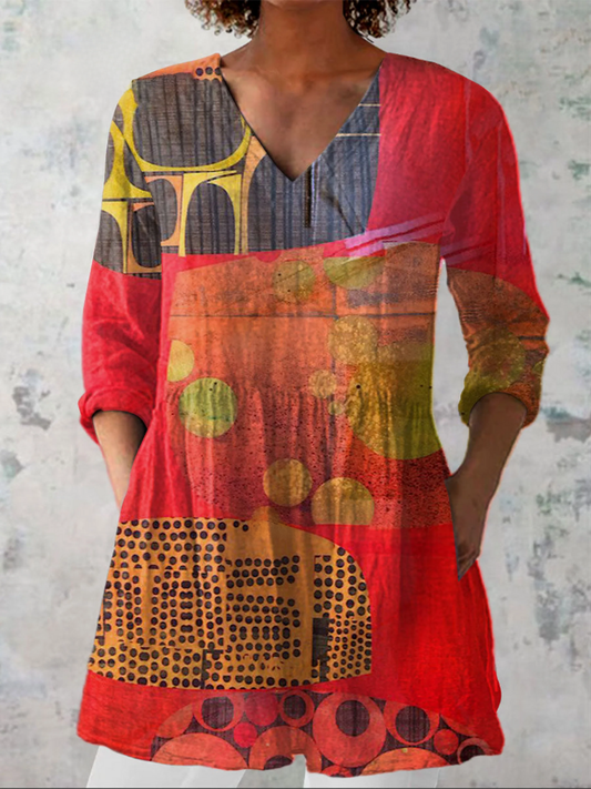 Skylar | Blusa Larga con Estampado Expressivo para Mujer