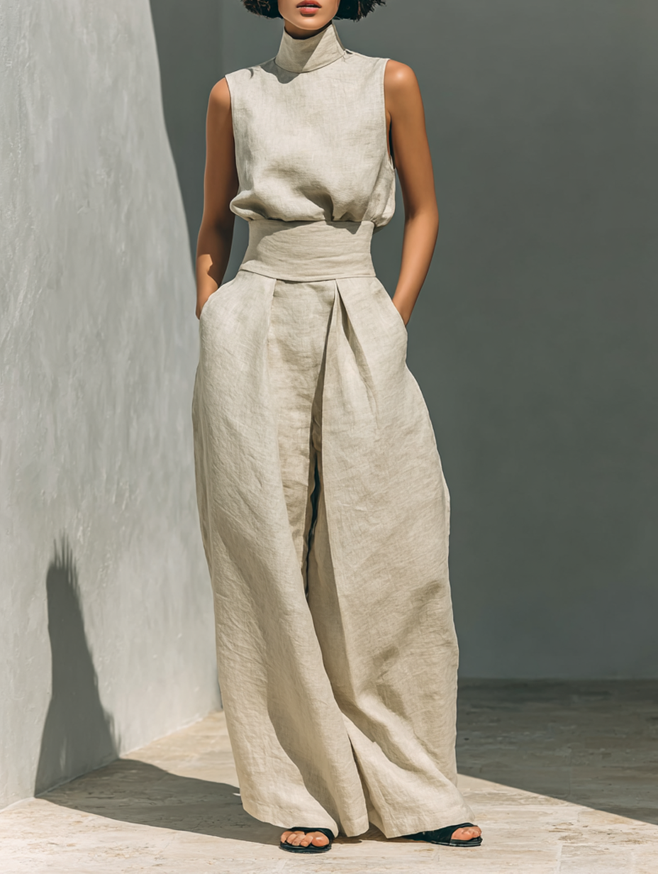 Conjunto de dos piezas para mujer, minimalista y versátil
