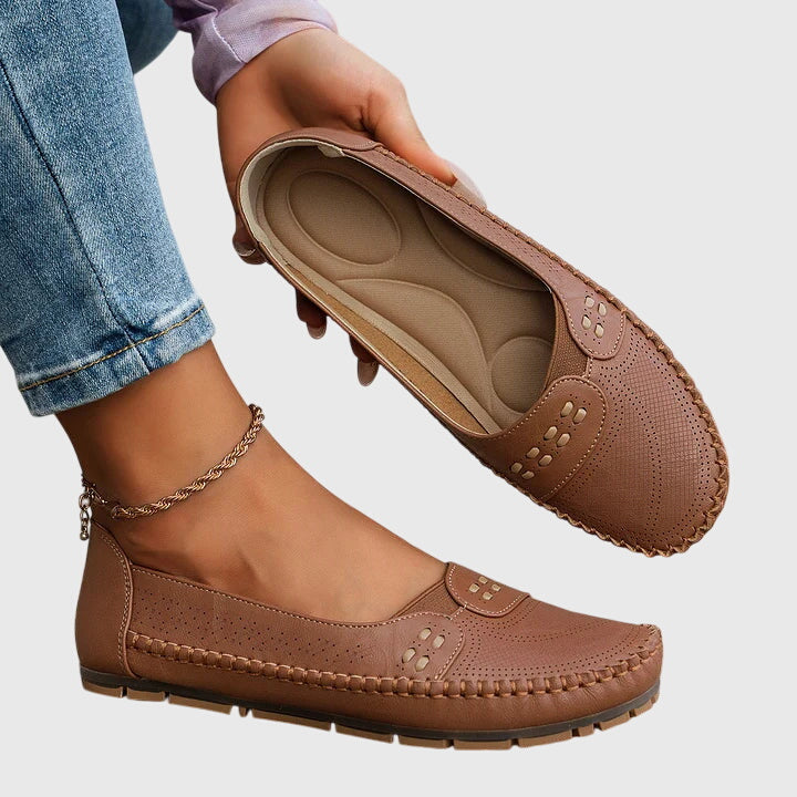 Zapatos ortopédicos tipo mocasín con plantilla ergonómica y suela flexible para mujer, cómodos y versátiles para uso diario o trabajo