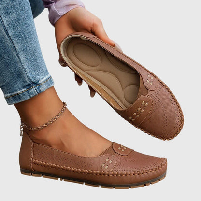 Zapatos ortopédicos tipo mocasín con plantilla ergonómica y suela flexible para mujer, cómodos y versátiles para uso diario o trabajo