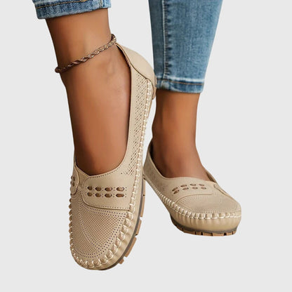 Zapatos ortopédicos tipo mocasín con plantilla ergonómica y suela flexible para mujer, cómodos y versátiles para uso diario o trabajo