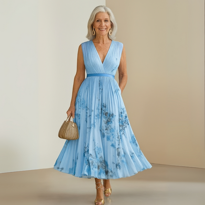 Vestido Maxi Sin Mangas Fluido Para Mujer - Perfecto Para Verano