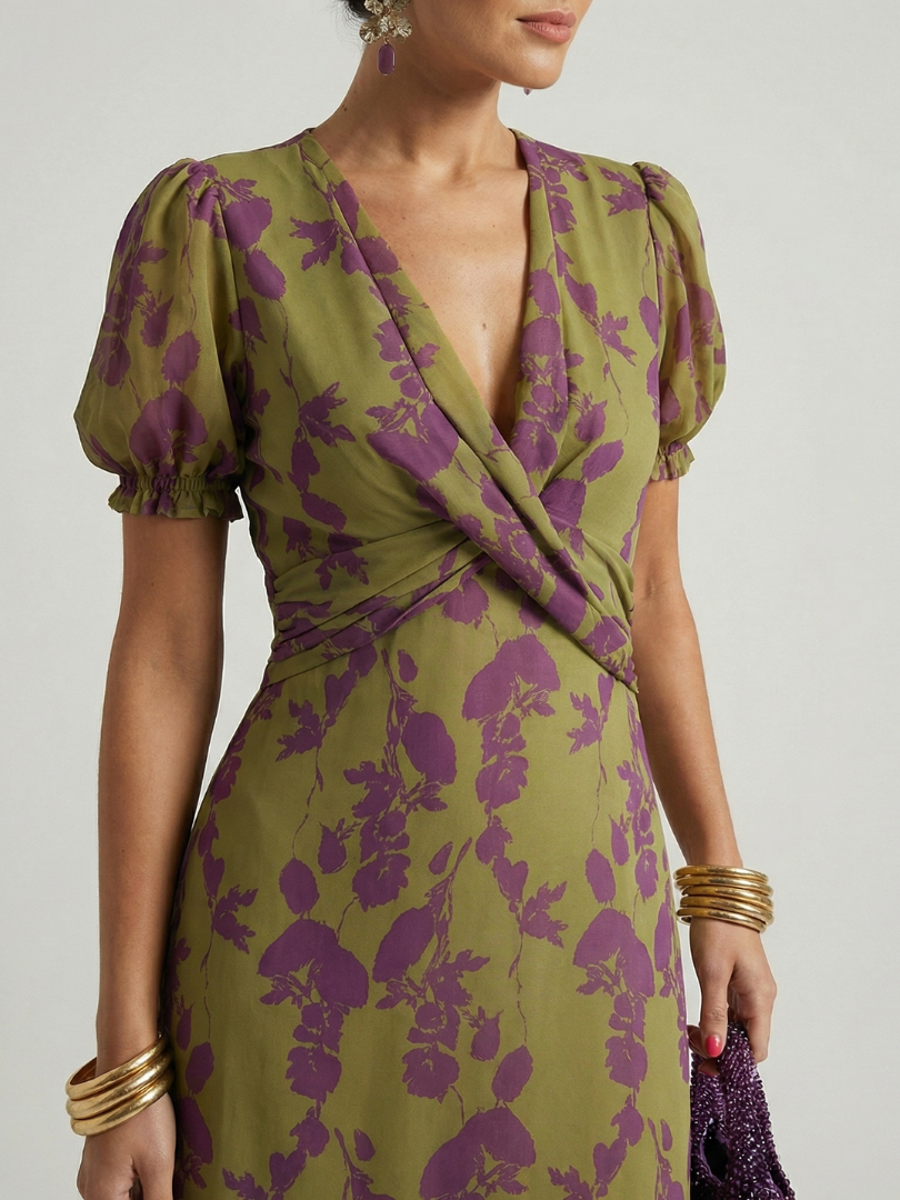 Vestido Midi Floral Relajado | Estilo Casual para Mujer