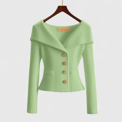 Blazer de punto elegante para mujer, cómodo y versátil para oficina