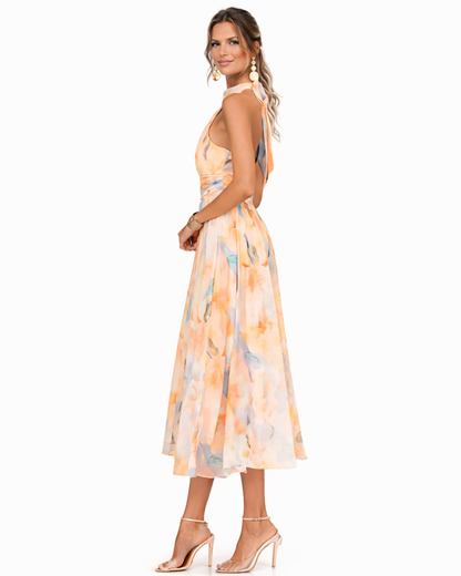 Vestido Halter Acuarela | Estilo Estival