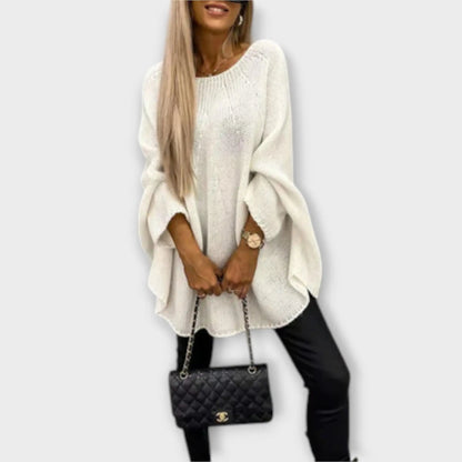Celeste | Jersey de Punto Elegante con Cuello Redondo para Mujer